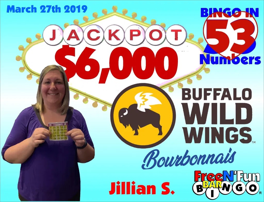 FindMeBingo.com 03-27-19-Jillian-S-BWW-Promo Jackpot Winners!  