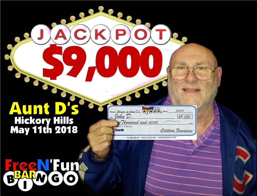 FindMeBingo.com 05-11-18-9000-John-D-Aunt-Ds-Promo Jackpot Winners!  